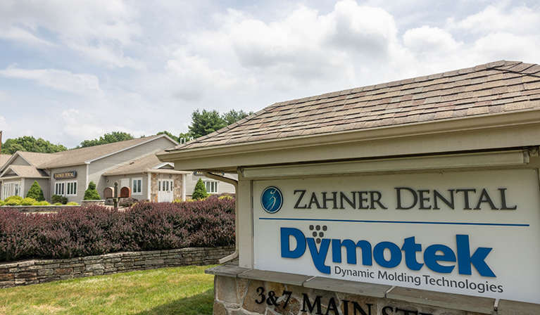 Directory sign in front of Zahner Dental in Ellington