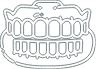 Icon of clenched teeth and gums