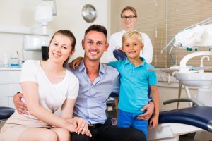 family at dentist