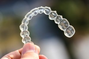 Closeup of Invisalign in Ellington aligner