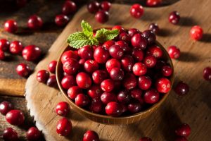 bowl full of cranberries