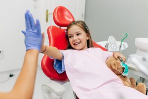Child at dentist in Ellington for checkup