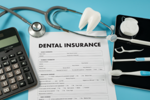 a close-up of a dental insurance form
